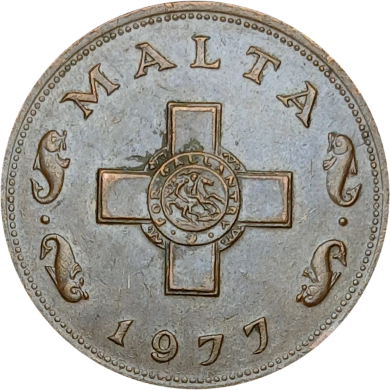سکه مالتا 1 سنت مالتا صلیب جرج